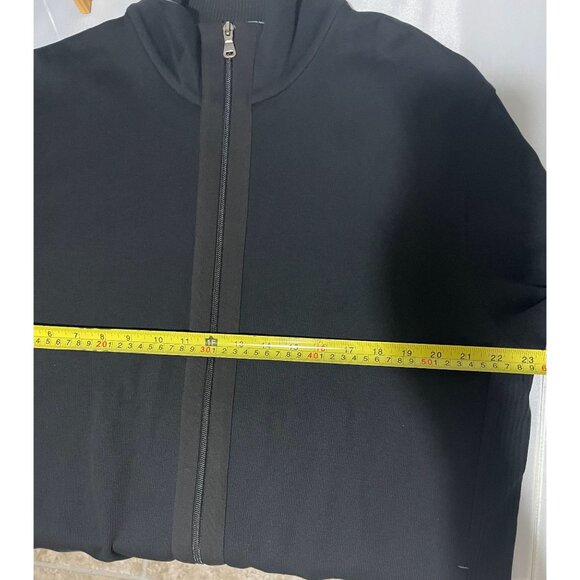 Hugo Boss Black Full-Zip Cotton Jacket With High Collar & Dual Zippers Size XL - Picture 12 of 14